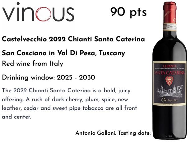 Vinous 90 pts – Santa Caterina 2022
